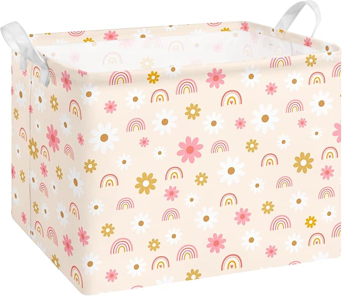 Collapsible Storage Basket Collapsible Fabric Laundry Basket with Handles by Alldomess
