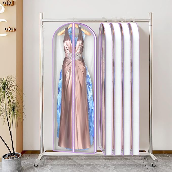 Zilink Garment Bags for Long Dress Wedding Dress Bags for Gowns Long 72 in - Image 5