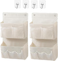 Wall Hanging Organizer – Over the Door Storage & Behind Door Organizer for Dormitory, Bathroom, Bedroom, Kitchen, Nursery, Space-Saving (White, 2 Pack) by Someteth