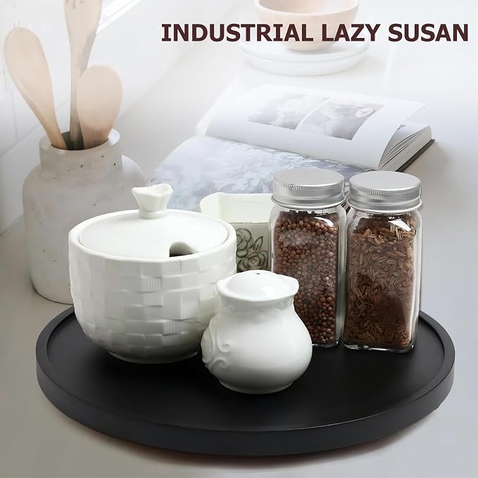 [ 2 Pack ] 10-inch Lazy Susan Organizers, ACIAZAAZ Lazy Susan Turntable for Cabinet, Kitchen Turntable Storage for Table, Countertop, Pantry - Image 4