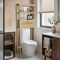 Over Toilet Storage Cabinet with Barn Door & Adjustable Shelves by GROZING