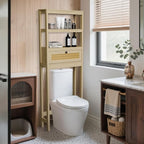 Over Toilet Storage Cabinet with Barn Door & Adjustable Shelves by GROZING