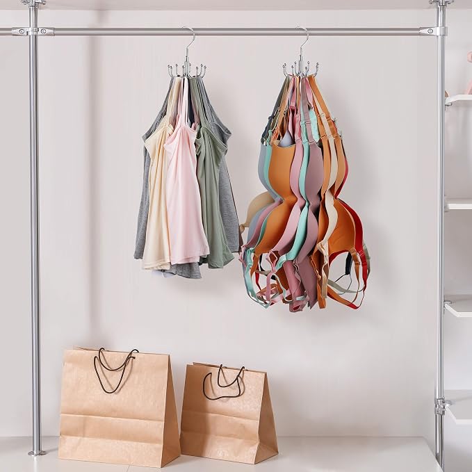 ZEDODIER 2 Pack Tank Top Hanger, Rotating Bra Organizer for Closet - Image 6