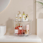 360° Rotating Makeup Organizer Skincare Organizer Countertop Clear - Image 5