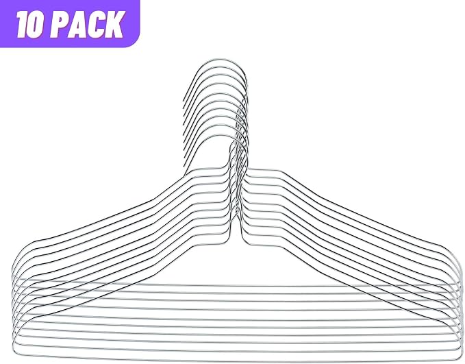 Mr. Pen- Metal Wire Hangers, 10 Pack, Silver - Image 2