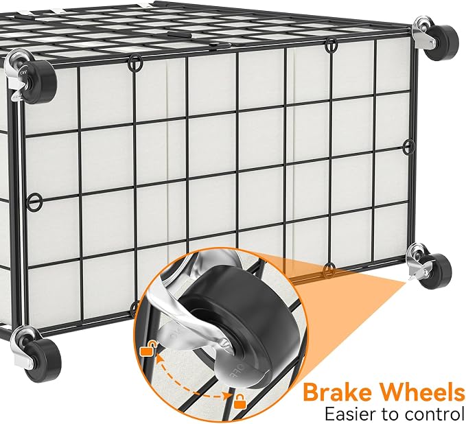 WOWLIVE Laundry Basket 3 Section with Wheels, Metal Rolling Laundry Hamper - Image 7