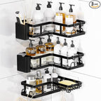 3 Pack Corner Shower Shelves, Rustproof Shower Organizer Caddy by PUPILLEMONJEWELRY