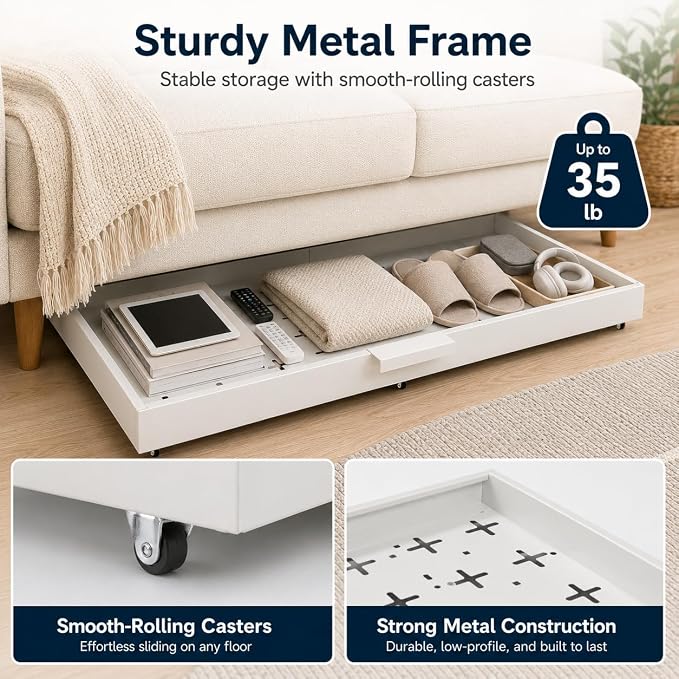 Fokyfok Under Bed Drawers,Under Bed Storage,Under Couch Drawer,1PC - Image 7