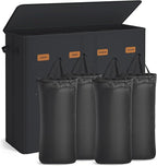 SONGMICS 210L Laundry Hamper, 4-Compartment Laundry Sorter with Lid by Unknown