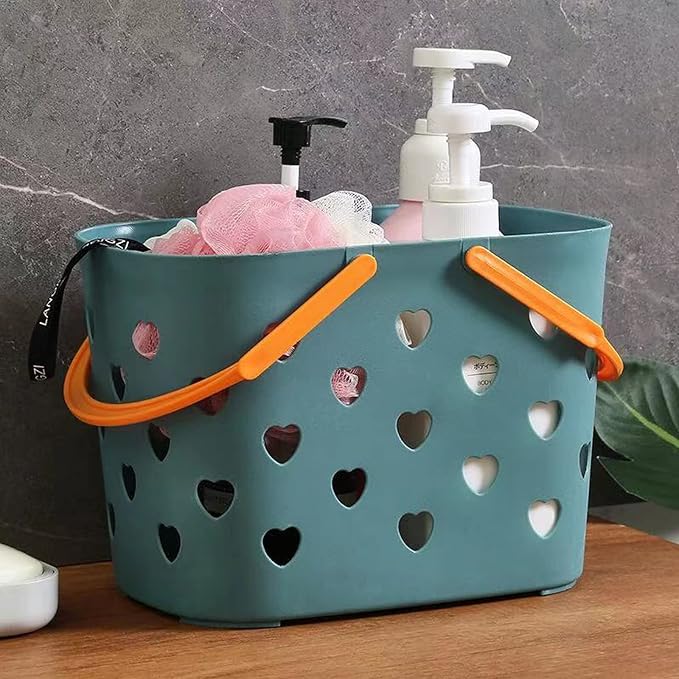 Portable Shower Caddy with Handle Plastic Shower Basket Organizer, Blue - Image 6