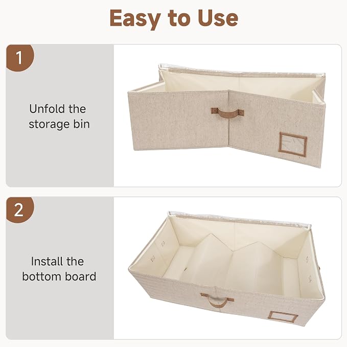 StorageWorks 10 Inch Tall Under Bed Storage Containers with Clear Lid - Image 7