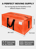 HOMESURE Supports 200lbs Heavy Duty Moving Bags - Strong Zipper & Wrap-Around Handles - Water-Resistant Storage Totes, Durable Alternative to Moving Boxes - 4 Pack -Multi-Color System for Easy Sorting - Image 5