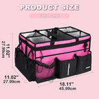 Extra-Large Cleaning Caddy With Detachable Divider And Support Board, Large Cleaning Supply Caddy With Adjustable Shoulder Strap & Waist Belt For Cleaners,Housekeepers - Image 6
