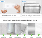 2 Pack Large Adhesive Kitchen Cabinet Door Organizer - Lid Organizer Inside Cabinet Wall Mounted Pantry Door Caddy for Kitchen Containers Lid Kitchen Under Sink Basket - Image 5