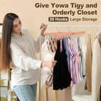 2 Pack Tank Top Hanger, Bra Hangers for Closet Organizer & Storage | Premium Bra Hanger, Tank Top hangers with 40 hooks, 360°Rotating Closet Organizers and Storage Space Saving, Belt Hanger - Image 5