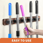 IMILLET Broom Holder Wall Mount, Rustic Broom Hanger for Laundry Room - Image 3
