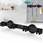 Magnetic Mop Broom Holder, Strong Non Slip Magnetic Broom Mop Hanger, Heavy Duty Magnetic Hooks for Hanging Shovel Rake Tools, Wall Mounted Utility Storage Magnet Rack 4 Rack by AIYOTAR