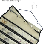 BB Brotrade Hanging Jewelry Organizer,Accessories Organizer,74 Pocket Organizer for Holding Jewelries (Beige-74 Pocket) - Image 3