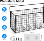 2 Pack Large Adhesive Kitchen Cabinet Door Organizer - Lid Organizer Inside Cabinet Wall Mounted Pantry Door Caddy for Kitchen Containers Lid Kitchen Under Sink Basket - Image 3