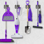 Broom Holder Wall Mount Rack, 304 Stainless Steel Mop and Tool Organizer - Image 5