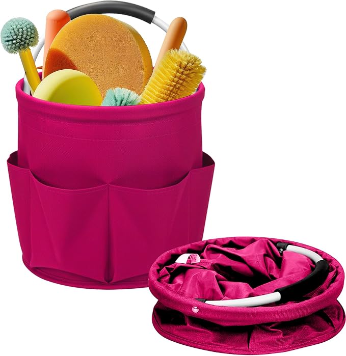 17L Cleaning Caddy for Cleaning Supplies with Handle,Cleaning Supplies Organizer Bucket for Home Garden by Ashmacdo