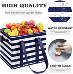 Reusable Grocery Bags 3 Pack, Foldable & Water Resistant Shopping Bags - Image 4