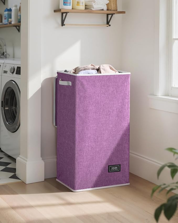 SOLEDI 100L Laundry Hamper with Lid, Large Collapsible Laundry Basket - Image 2