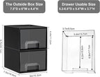 Vtopmart Black Small Stackable Storage Drawers for Cologne Organizer - Image 3