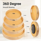 12in Bamboo Lazy Susan Turntable Organizer for Pantry&Cabinet - Image 2