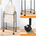 ELYKEN Slim Laundry Hamper with Lid & Wheels, 50L Rolling Laundry Basket - Image 6
