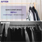 5 in 1 Multi Layer Hangers Space Saving with Non-Slip Foam Padded - Image 2