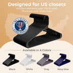 HOUSE DAY Black Plastic Hangers 40 Pack, Slim Space-Saving Clothes Hangers - Image 9