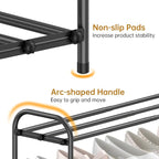 Hleelomi 2-Tier Metal Expandable Shoe Rack for Closet and Entryway, Black - Image 5