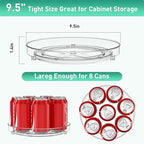 Optish 4 Pack Lazy Susan Organizer, 9.5 Inch Lazy Susan Turntable for Cabinet, Refrigerator Organizer for Pantry Organizers and Storage, Non-Skid Fridge Organizer - Image 3