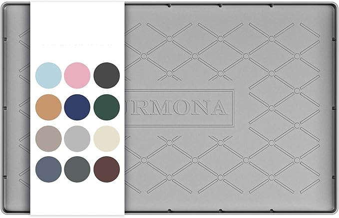 URMONA Under Sink Mat 19 x 12 in, Waterproof Silicone Cabinet Protector by URMONA