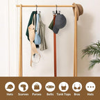 ZEDODIER Belt Hanger, Belt Rack Closet Accessories Organizer, Maximum 24 Storage Capacity, Hanging Holder Storage Hook for Belt, Bra, Tank Top, Tie, Scarf, Purse, Black - Image 7
