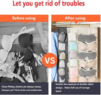 Closet Hanging Organizer with Mesh Pockets & Rotating Metal Hanger,Dual Sided Wall Shelf Wardrobe Storage Bags,Oxford Cloth Space Saver Bag for Bra Underwear Underpants Socks (gray) - Image 5