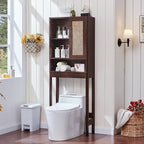 LEYAOYAO 68" Boho Over the Toilet Storage Cabinet with Rattan Sliding Door by LEYAOYAO-Findtheshiningpointofyourideallife%EF%BC%81