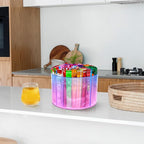 Drink Packet Organizer, Lazy Susan Gradient Drink Mix Organizer, Acrylic Water Drink Packet Holder with 4 Compartments for Cabinet Kitchen Pantry Storage Organization - Image 6