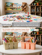 6 Pack Classroom Caddy Organizer with Handle, Table Caddy Classroom - Image 4