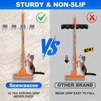 Broom Holder Wall Mount Mop Organizer, 4 Racks 3 Hooks, 2 Pack - Image 5
