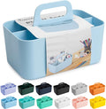 Tiawudi Multipurpose Caddy Organizer, Plastic Caddy with Handle, Stackable Desk Organizer for Stationery, Marker and Pencil, Office Supplies Organizer, Dorm Caddy by Tiawudi
