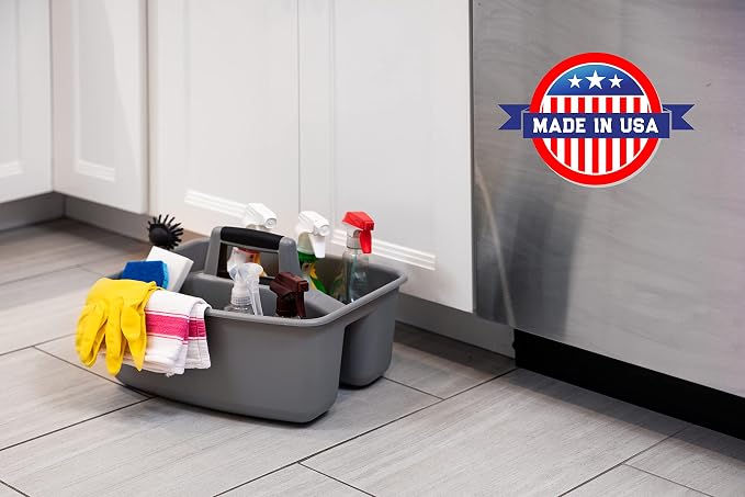 Mighty Tuff Rough and Rugged All-Purpose Cleaning Caddy, Grey/Black 2 Count (CD0170) - Image 6