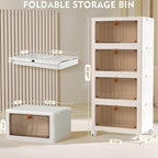 YFXCVSL 4 Tier Plastic Storage Bins with Lid 23QT, Stackable Storage Bins - Image 2