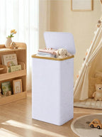 IEGrow Laundry Hamper with Lid,110L Laundry Basket with Mesh Bags,White - Image 2