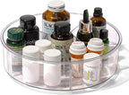 BINO Plastic Round Turntable Organizer with 6 Compartments - Clear | Spinning Divided Turntable Container | Rotating Organizer Storage for Bottle Condiments Fridge Kitchen Counter Pantry Bathroom - Image 9