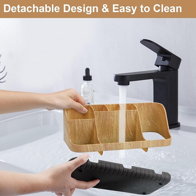 GFWARE Bathroom Organizers and Storage - Detachable 7 Slots Kids Electric Toothbrush and Toothpaste Holde Drainage for Bathroom Accessories Organization Counter Vanity Storage - Image 3