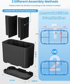 Toothbrush and Toothpaste Holders for Bathrooms Countertop - Detachable 5 Slots Kids Electric Toothbrush Holders Set Wall Mounted with Removable Dividers for Bathroom Decor and Accessories Organizer - Image 2