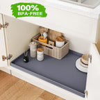 FLATO Waterproof Under Sink Mat, 37" x 19", Beige - Image 4