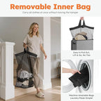 SOLEDI 100L Laundry Hamper with Lid, Large Collapsible Laundry Basket - Image 6